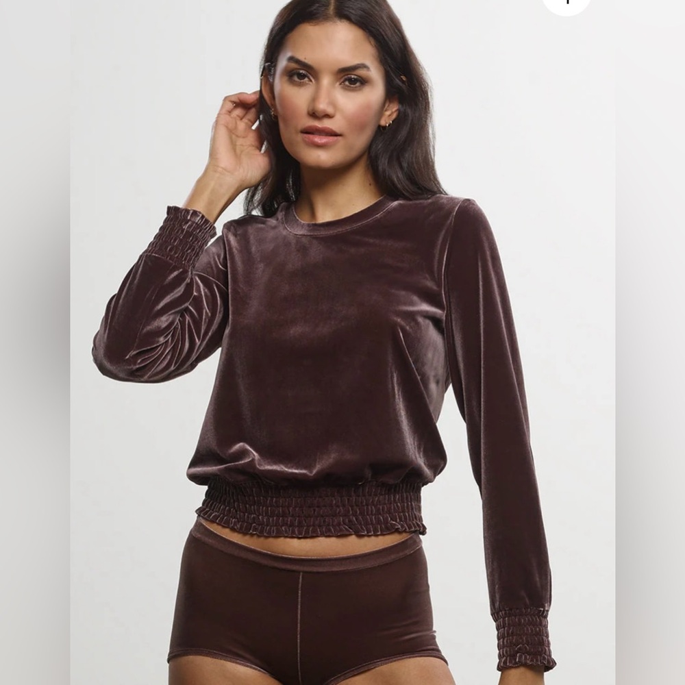 Commando Velvet Crewneck Women’s Sweatshirt Size M Color Greige